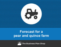 How to create projected financials for a pear and quince farm?