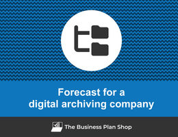 How to create projected financials for a digital archiving company?