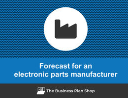 Financial forecast for an electronic parts manufacturer