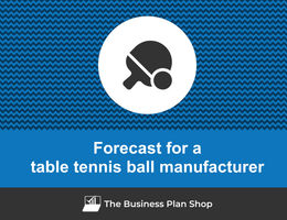 How to create projected financials for a table tennis ball manufacturer?