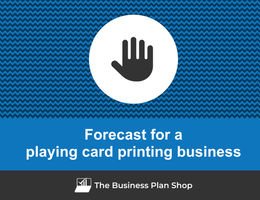 How to create projected financials for a playing card printing business?