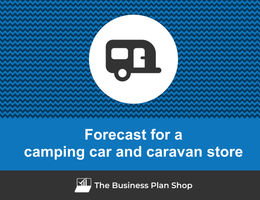 How to create projected financials for a camping car and caravan store?