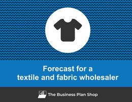Financial forecast for a textile and fabric wholesaler