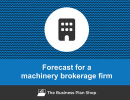 How to create projected financials for a machinery brokerage firm?
