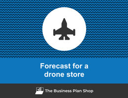 How to create projected financials for a drone store?