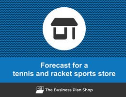 How to create projected financials for a tennis and racket sports store?