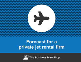 Financial forecast for a private jet rental firm