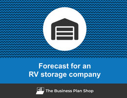 How to create projected financials for an RV storage company?