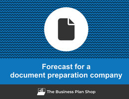 How to create projected financials for a document preparation company?