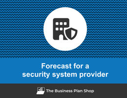 Financial forecast for a security system provider