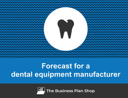 How to create projected financials for a dental equipment manufacturer?