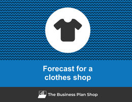 Model financial projections for a clothes shop