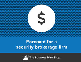How to create projected financials for a security brokerage firm?