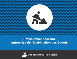Prévisionnel d'une entreprise de réhabilitation des égouts