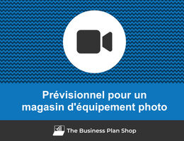 Prévisionnel financier de magasin d'équipement photo