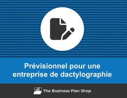 Prévisionnel financier d'une entreprise de dactylographie
