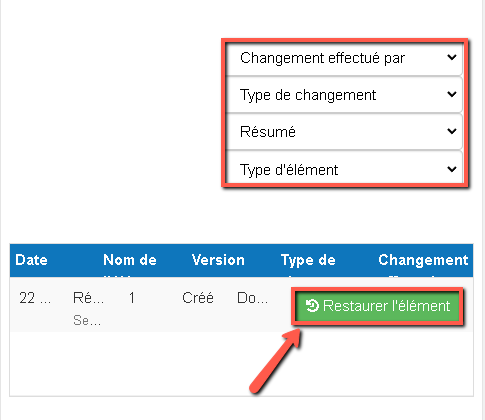 réactivation de la section supprimée dans mon business plan sur ordinateur