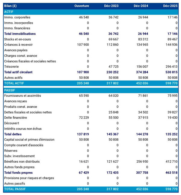 bilan prévisionnel de fabricant de soupes en conserves 