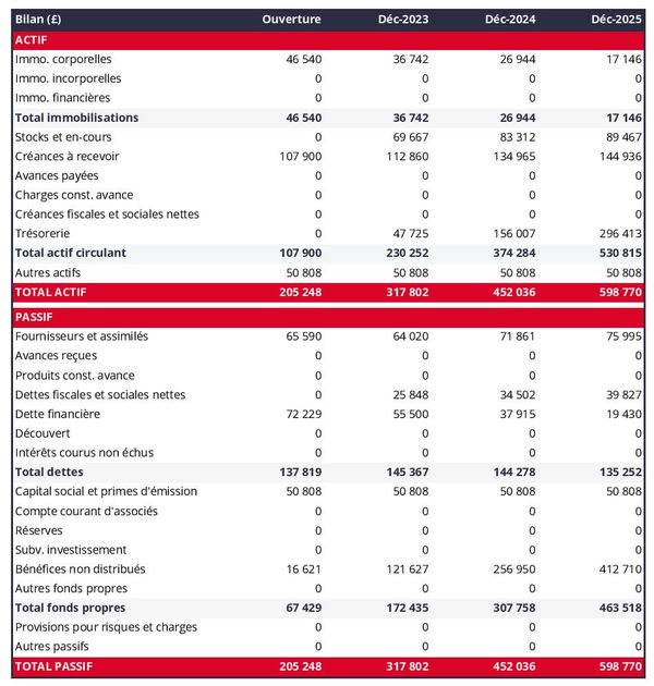 bilan prévisionnel de fabricant d'huile de palme 