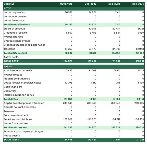 bilan prévisionnel de restaurant végétarien