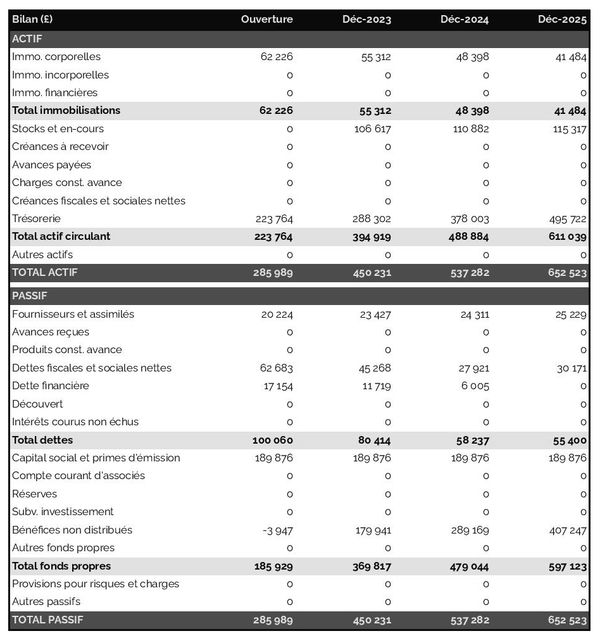 bilan comptable prévisionnel de stand de paninis