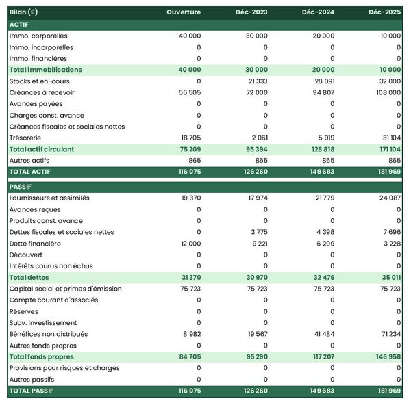 bilan comptable prévisionnel de chantier naval