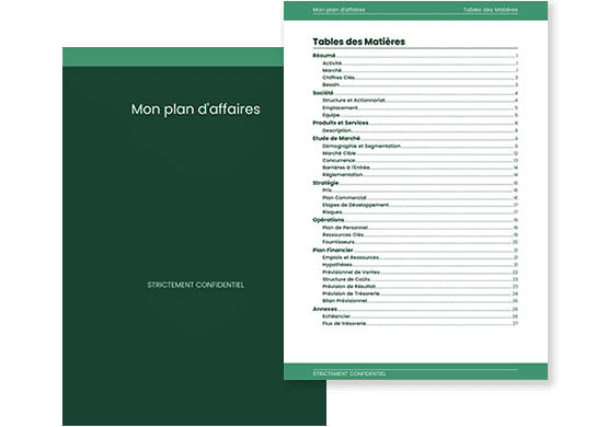 logiciel de business plan en ligne : téléchargement en PDF