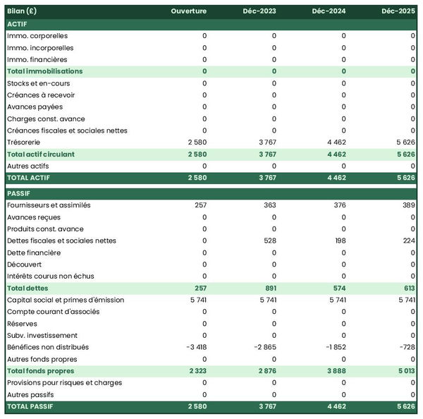 bilan comptable prévisionnel d'élevage de mulets