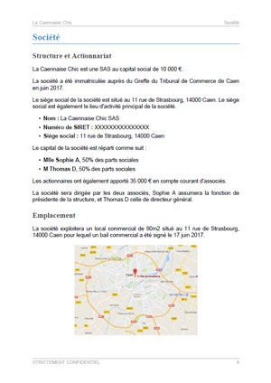 dossier de présentation du modèle de business plan de magasin de vêtements