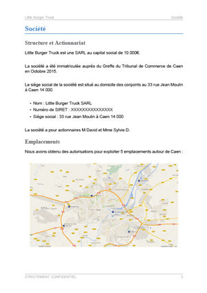 dossier de présentation du modèle de business plan de food truck