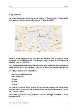 dossier de présentation du modèle de business plan d'institut de beauté