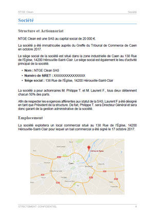 dossier de présentation du modèle de business plan d'entreprise de nettoyage