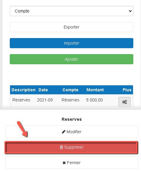 suppression des données financières historiques inutiles sur le mobile