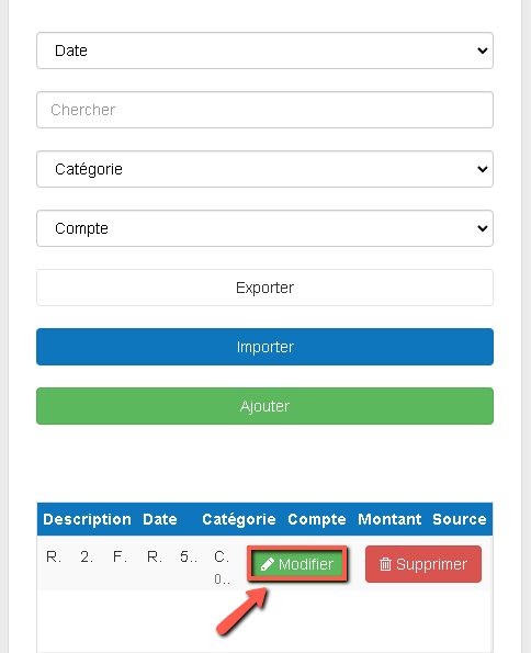 modifier mes données financières historiques sur le bureau