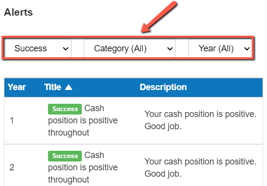  filtering my alerts using the success metric