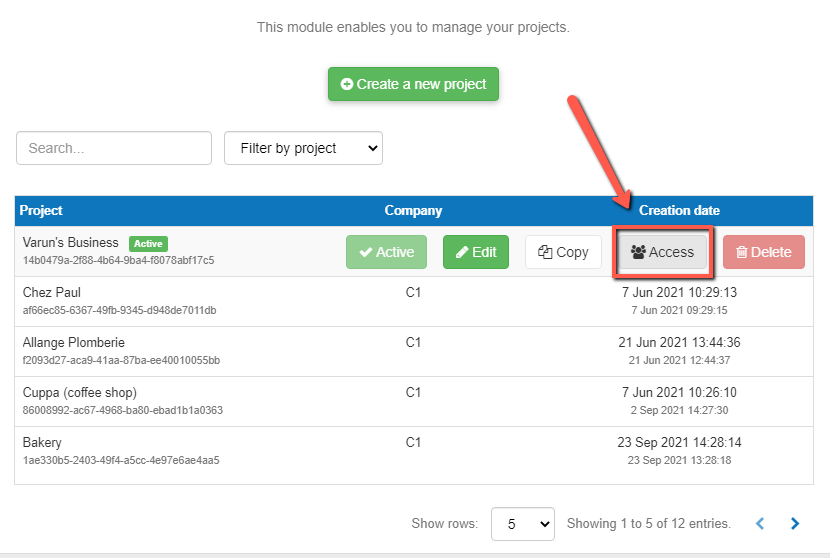 giving an invited access to one of my projects on desktop