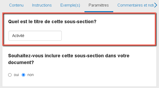changer le titre de ma sous-section Aperçu du marché