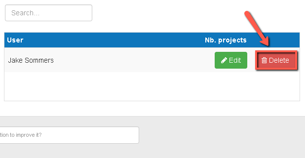 deleting an invited user from accessing my projects on desktop