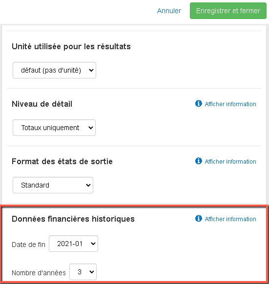 comment vos données historiques apparaissent dans les états financiers