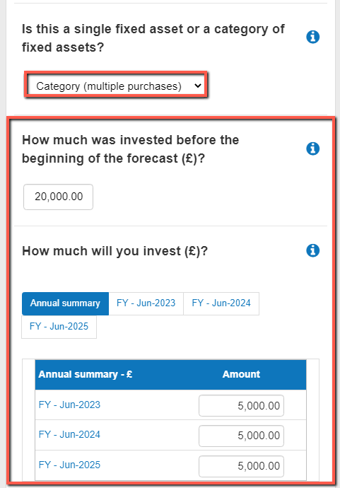  entering a recurring purchase price for the fixed asset