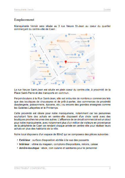 dossier de présentation du modèle de business plan de maroquinerie
